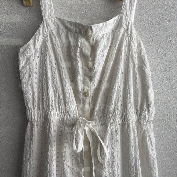 GAP Apron Eyelet Maxi Dress in Optic White - Size 12 - Picture 5 of 9